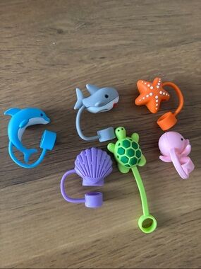 Straw Toppers -Beach Themed